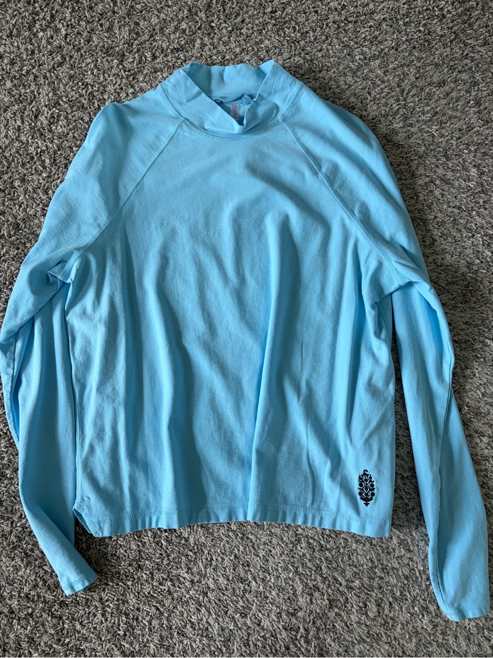 FP Movement by Free People Light Blue Long-Sleeve Pullover Top